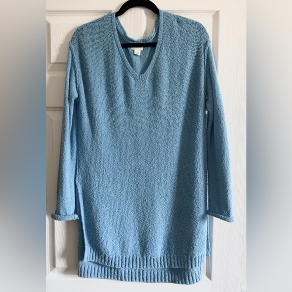 Caslon Women’s Textured Knit Sweater in Blue